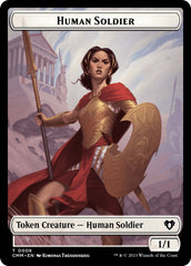 Human Soldier // Cat (0005) Double-Sided Token [Commander Masters Tokens] | Arkham Games and Comics