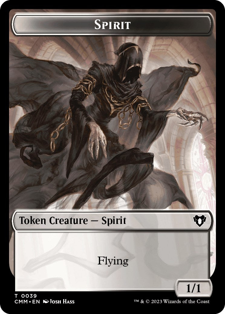 Spirit (0039) // Elemental (0025) Double-Sided Token [Commander Masters Tokens] | Arkham Games and Comics