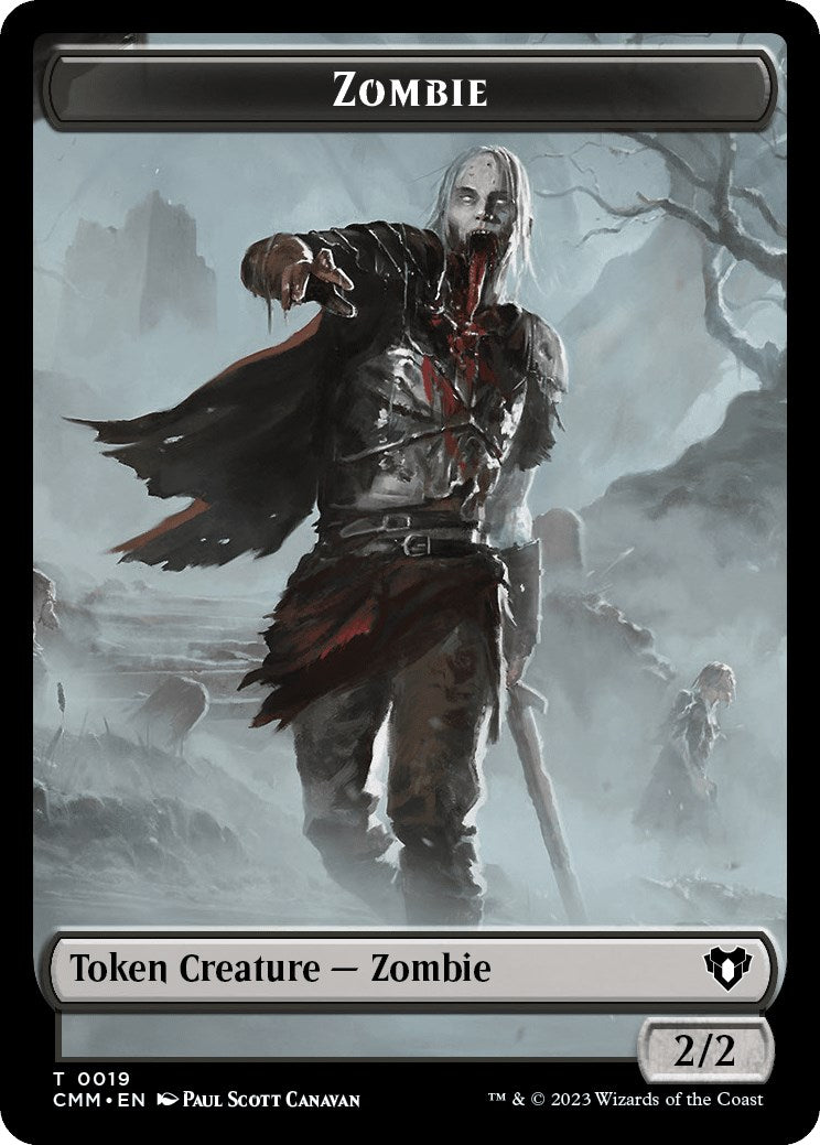 Zombie (0019) // Bird Illusion Double-Sided Token [Commander Masters Tokens] | Arkham Games and Comics