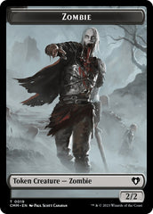 Zombie (0019) // Rat Double-Sided Token [Commander Masters Tokens] | Arkham Games and Comics