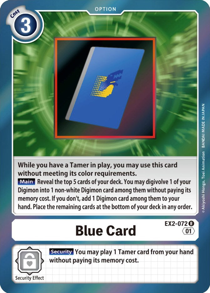 Blue Card [EX2-072] [Digital Hazard] | Arkham Games and Comics