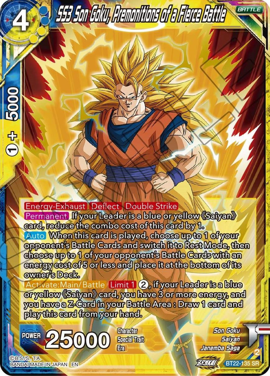 SS3 Son Goku, Premonitions of a Fierce Battle (BT22-135) [Critical Blow] | Arkham Games and Comics