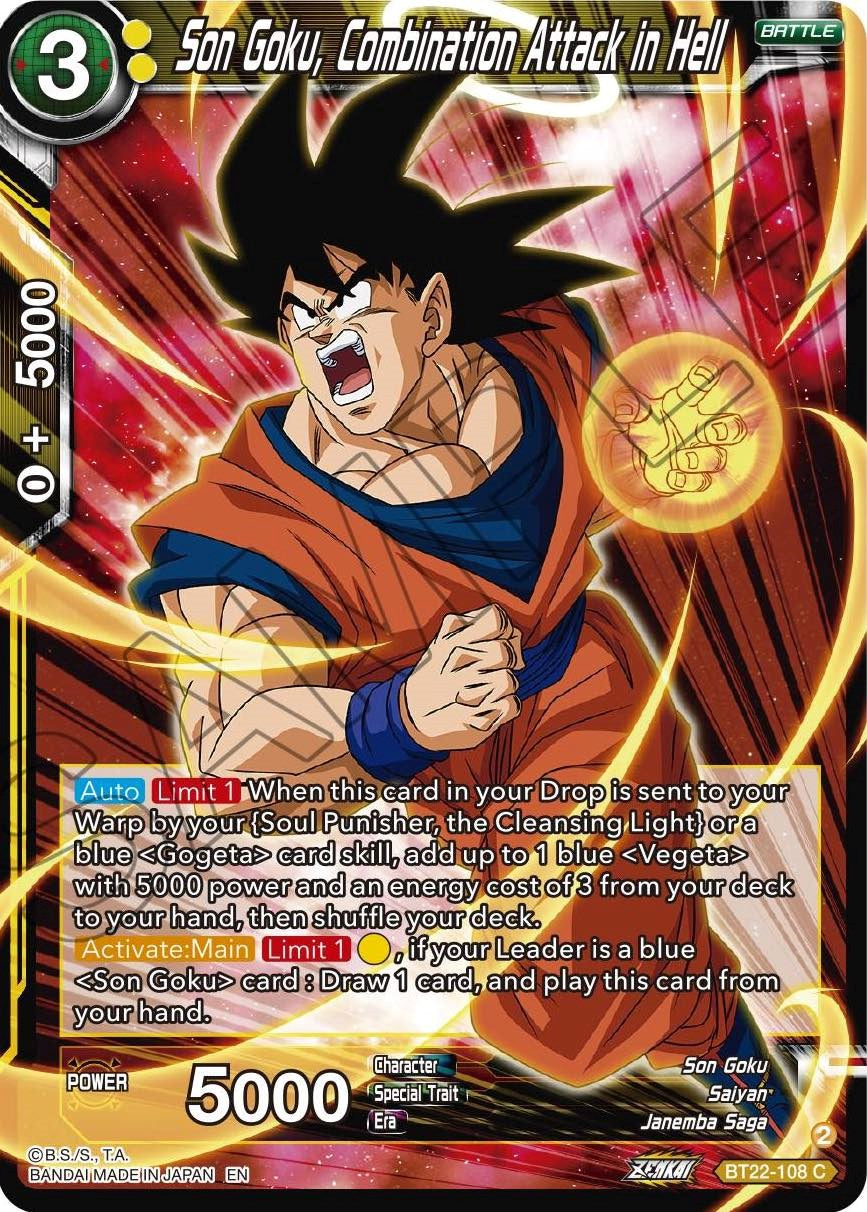 Son Goku, Combination Attack in Hell (BT22-108) [Critical Blow] | Arkham Games and Comics