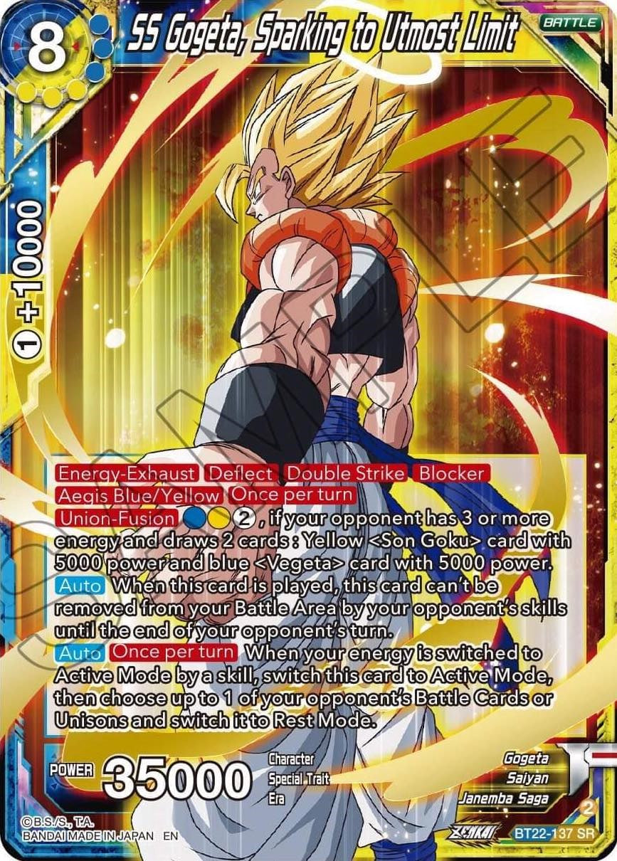 SS Gogeta, Sparking to Utmost Limit (BT22-137) [Critical Blow] | Arkham Games and Comics