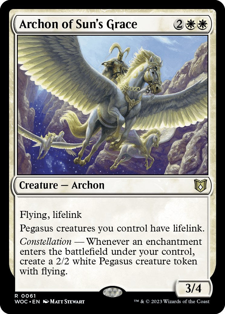 Archon of Sun's Grace [Wilds of Eldraine Commander] | Arkham Games and Comics