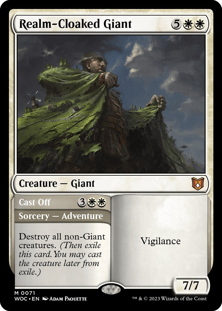 Realm-Cloaked Giant // Cast Off [Wilds of Eldraine Commander] | Arkham Games and Comics