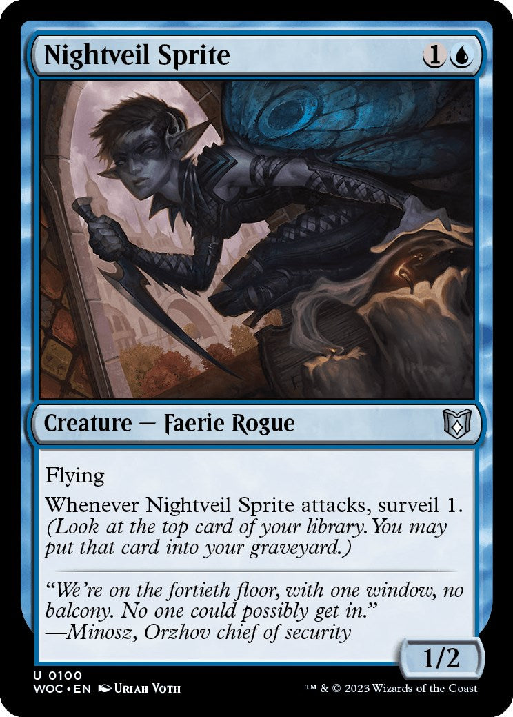 Nightveil Sprite [Wilds of Eldraine Commander] | Arkham Games and Comics