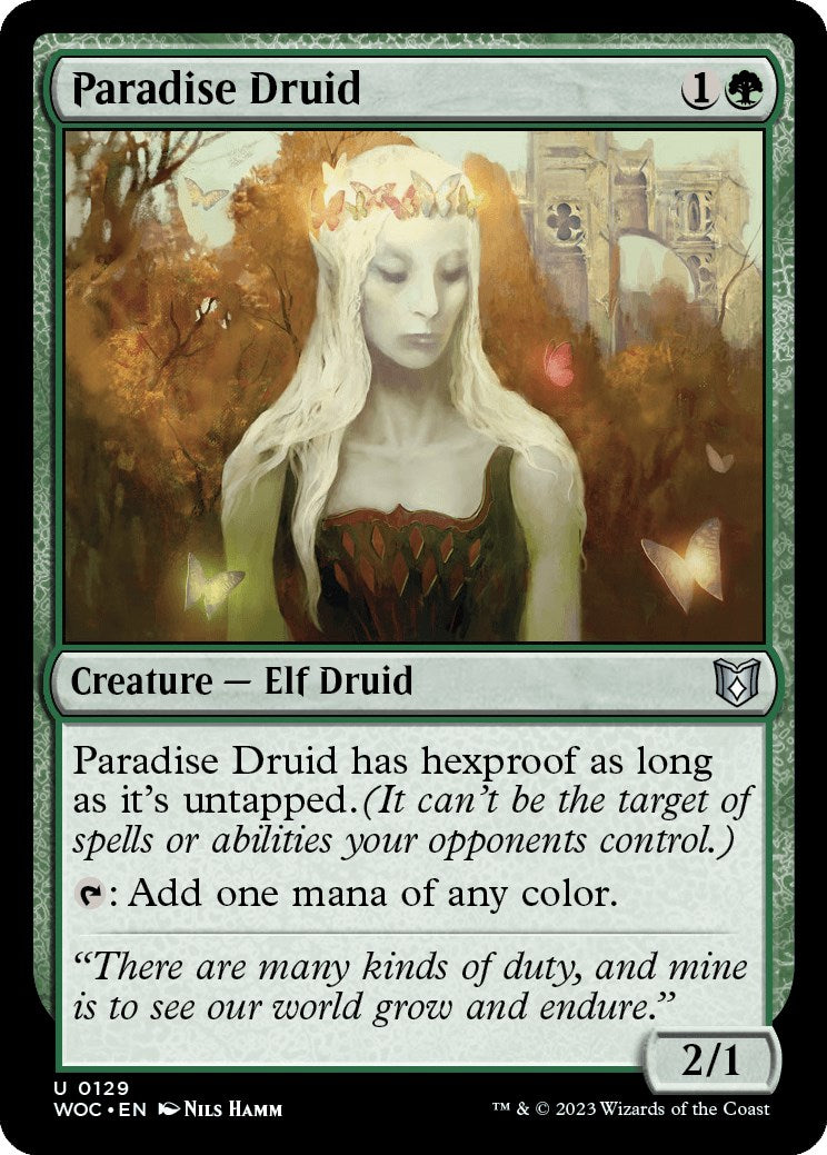 Paradise Druid [Wilds of Eldraine Commander] | Arkham Games and Comics