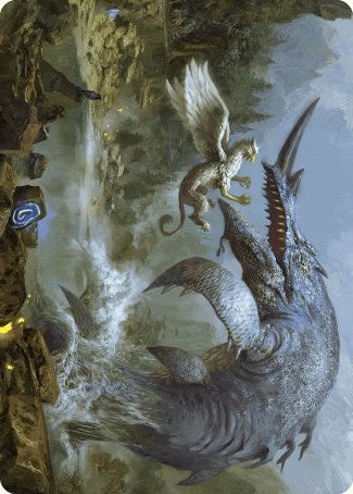 Horned Loch-Whale Art Card [Wilds of Eldraine Art Series] | Arkham Games and Comics