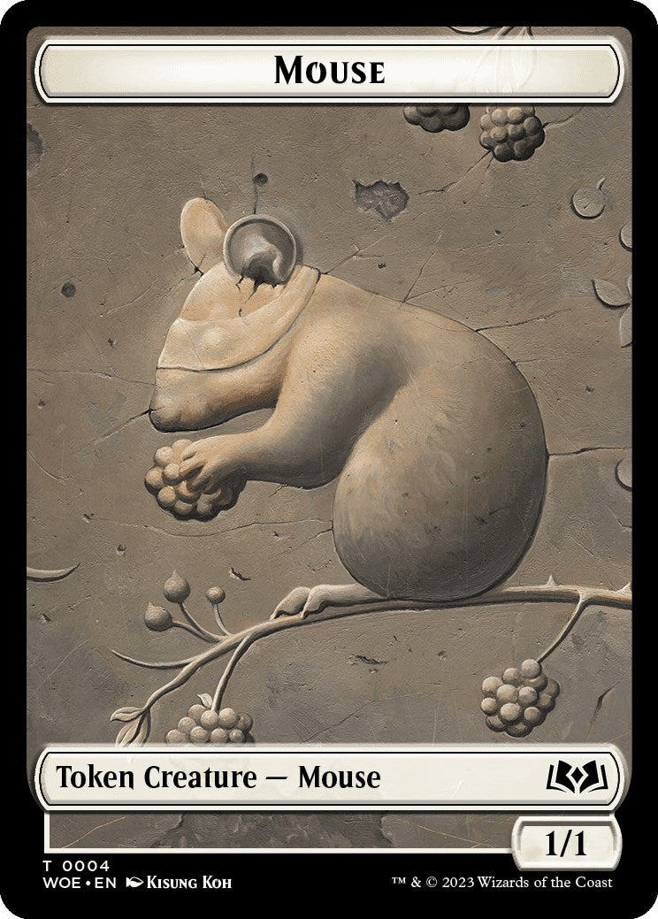 Mouse Token [Wilds of Eldraine Tokens] | Arkham Games and Comics