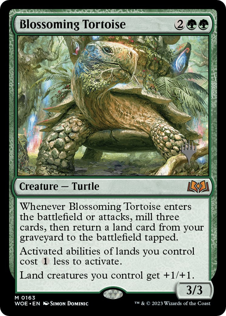 Blossoming Tortoise (Promo Pack) [Wilds of Eldraine Promos] | Arkham Games and Comics