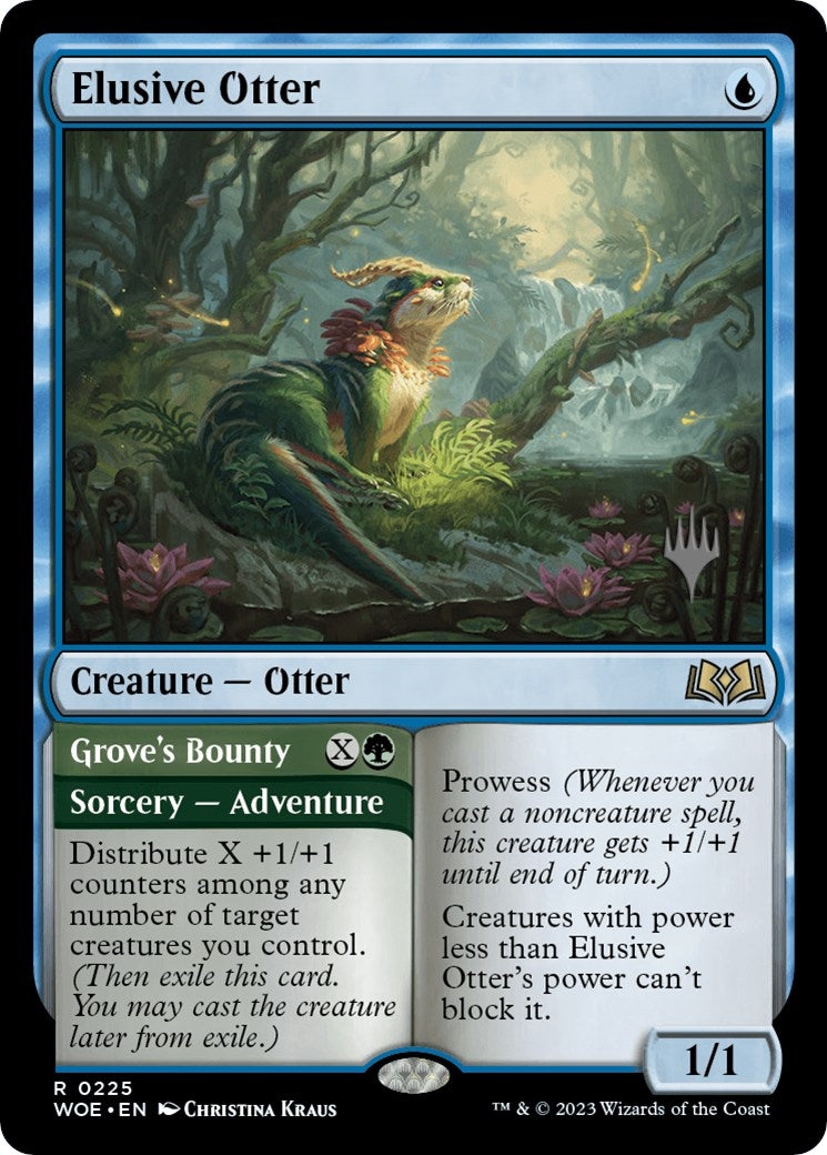 Elusive Otter // Grove's Bounty (Promo Pack) [Wilds of Eldraine Promos] | Arkham Games and Comics