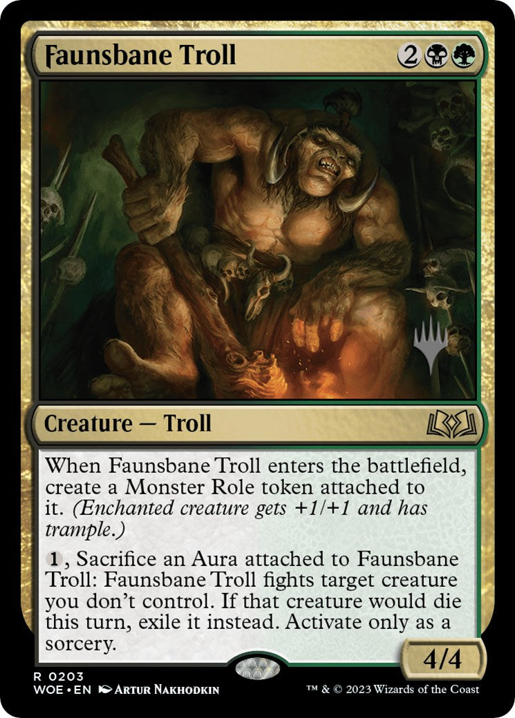 Faunsbane Troll (Promo Pack) [Wilds of Eldraine Promos] | Arkham Games and Comics