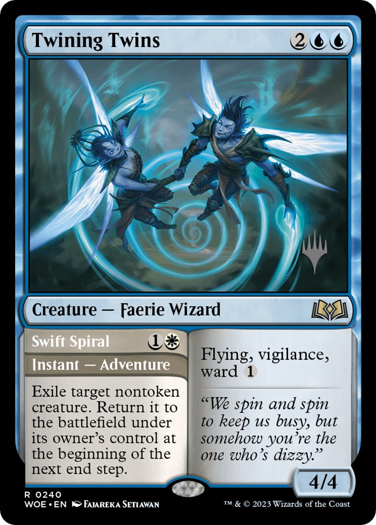 Twining Twins // Swift Spiral (Promo Pack) [Wilds of Eldraine Promos] | Arkham Games and Comics