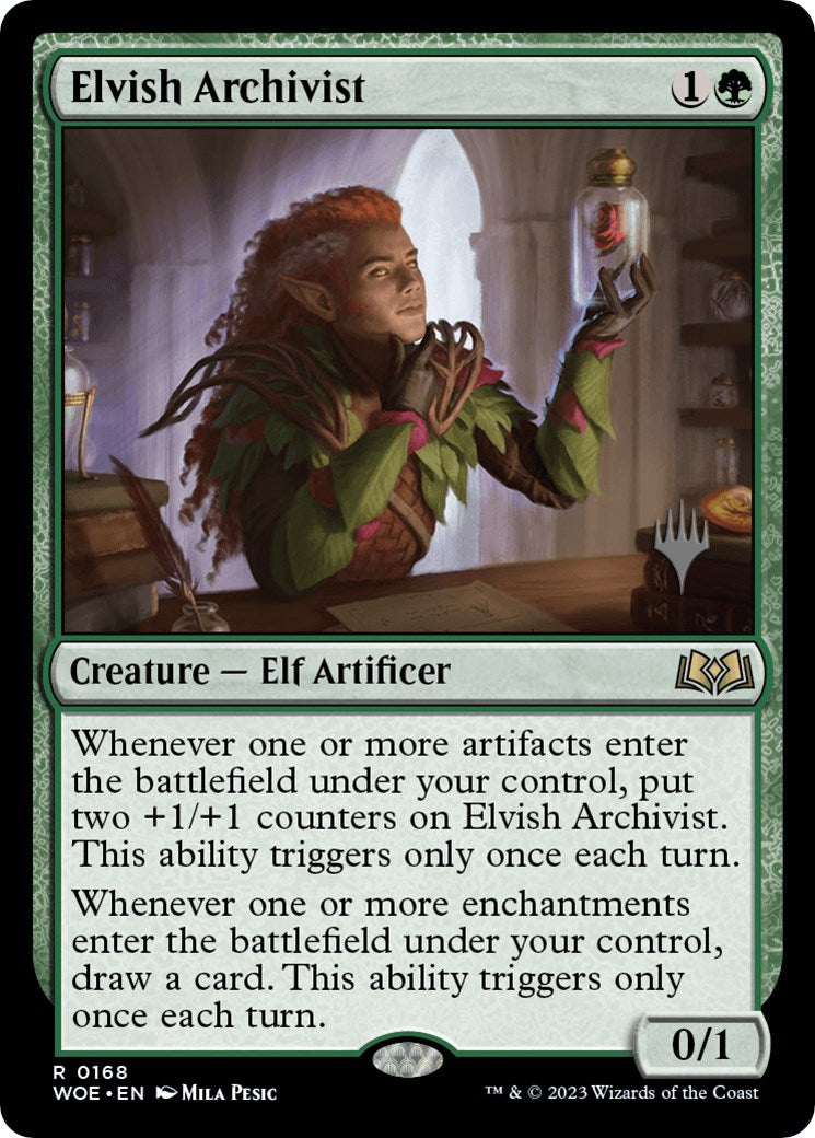 Elvish Archivist (Promo Pack) [Wilds of Eldraine Promos] | Arkham Games and Comics