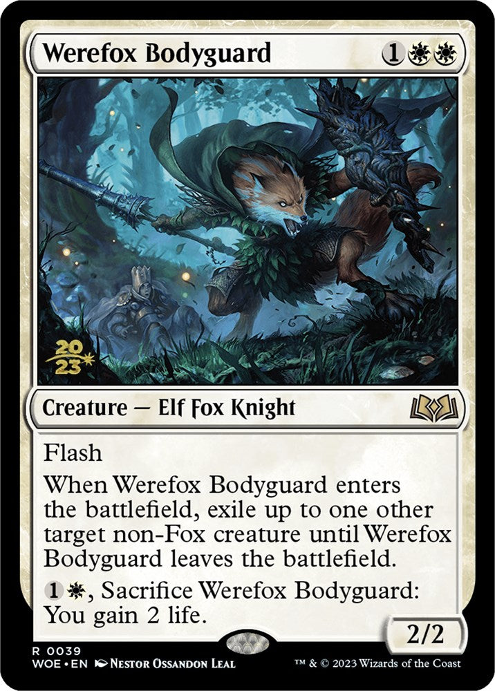 Werefox Bodyguard [Wilds of Eldraine Prerelease Promos] | Arkham Games and Comics