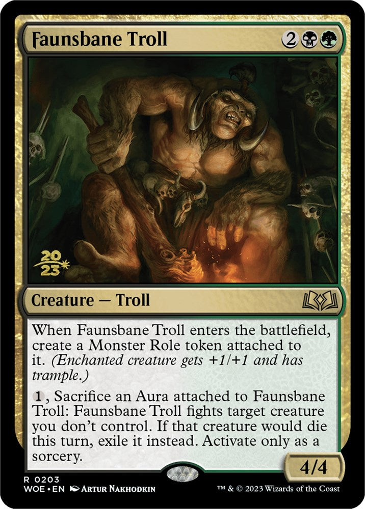 Faunsbane Troll [Wilds of Eldraine Prerelease Promos] | Arkham Games and Comics