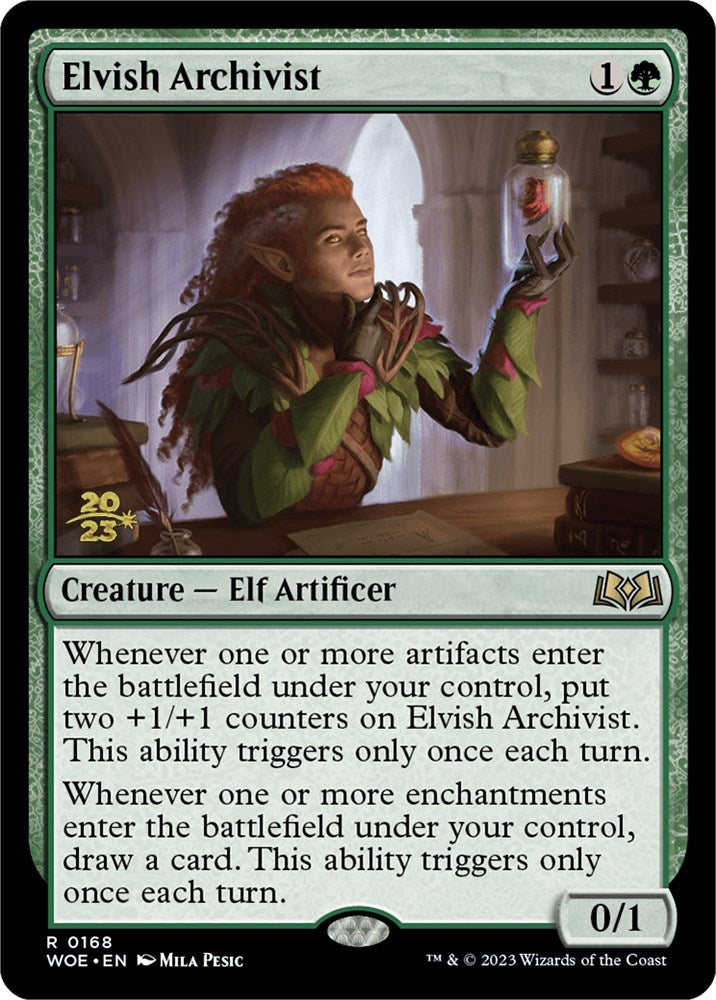 Elvish Archivist [Wilds of Eldraine Prerelease Promos] | Arkham Games and Comics