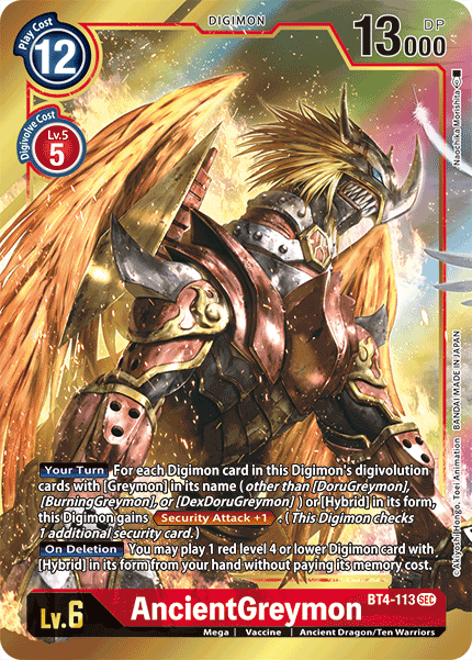 AncientGreymon [BT4-113] (Alternate Art) [Great Legend] | Arkham Games and Comics