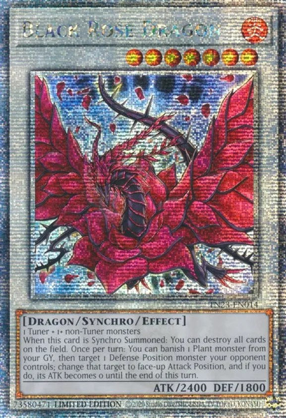 Black Rose Dragon [TN23-EN014] Quarter Century Secret Rare | Arkham Games and Comics