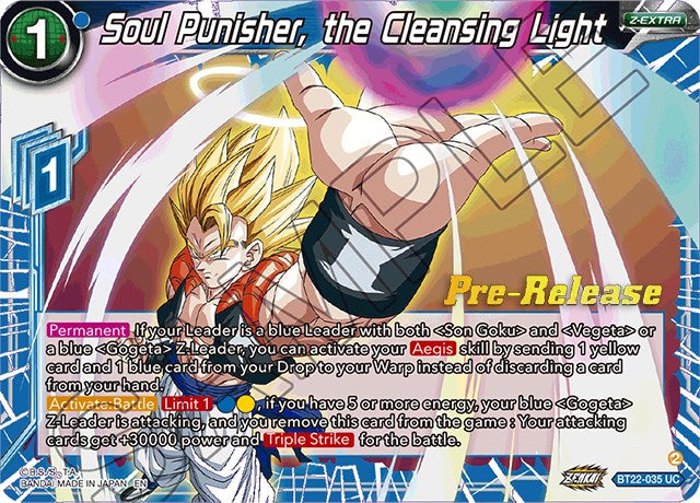 Soul Punisher, the Cleansing Light (BT22-035) [Critical Blow Prerelease Promos] | Arkham Games and Comics