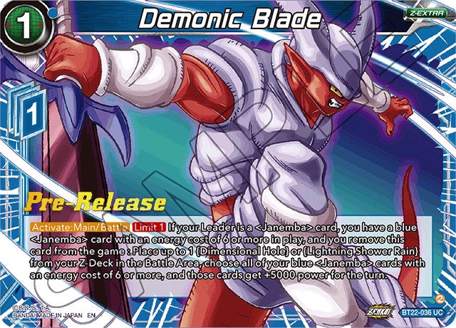 Demonic Blade (BT22-036) [Critical Blow Prerelease Promos] | Arkham Games and Comics