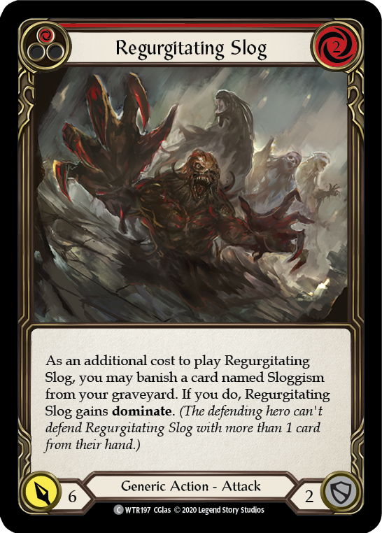 Regurgitating Slog (Red) [U-WTR197] (Welcome to Rathe Unlimited)  Unlimited Rainbow Foil | Arkham Games and Comics