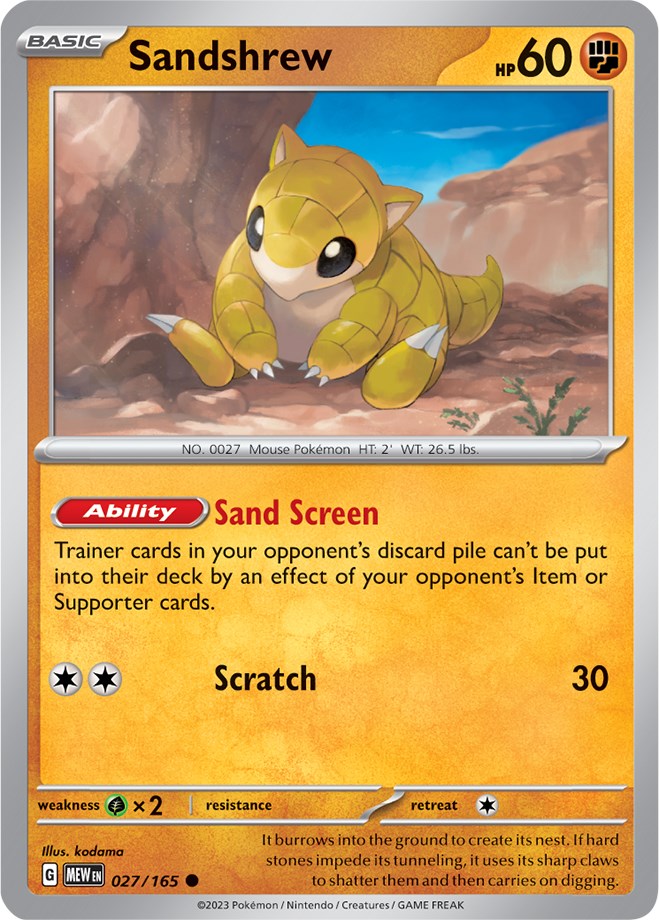 Sandshrew (027/165) [Scarlet & Violet: 151] | Arkham Games and Comics