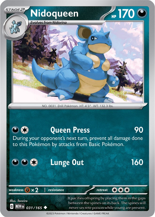 Nidoqueen (031/165) [Scarlet & Violet: 151] | Arkham Games and Comics