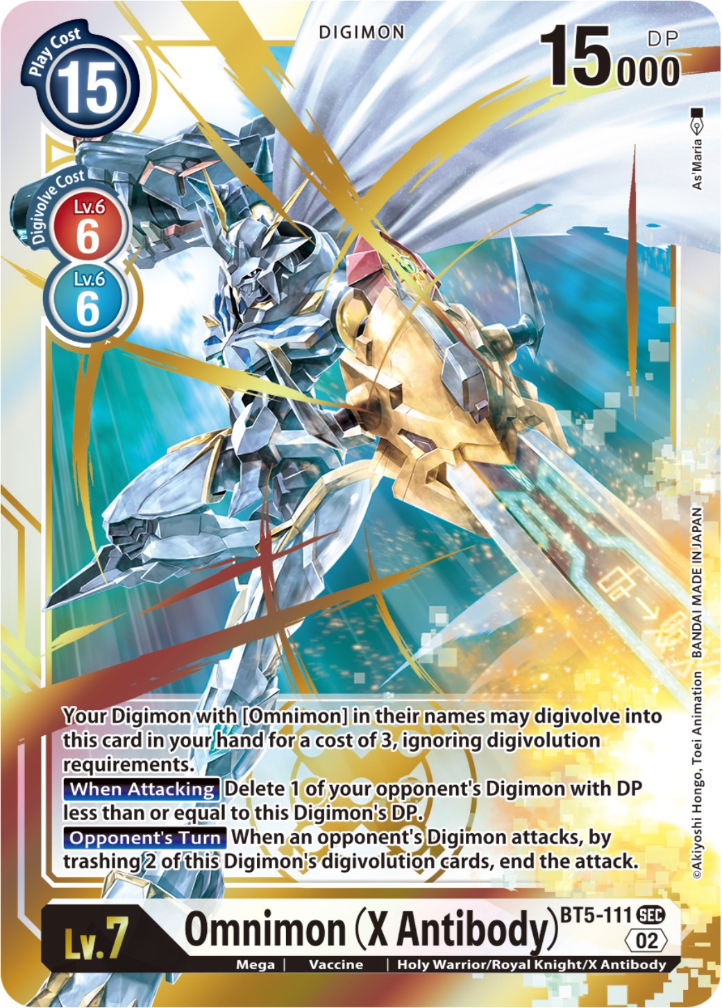 Omnimon [BT5-111] (X Antibody) (Resurgence Booster Reprint) [Resurgence Booster] | Arkham Games and Comics