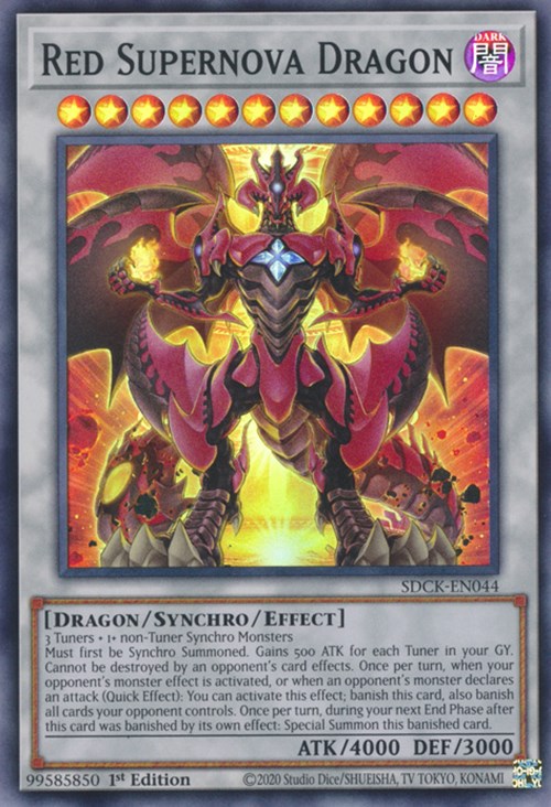 Red Supernova Dragon [SDCK-EN044] Super Rare | Arkham Games and Comics