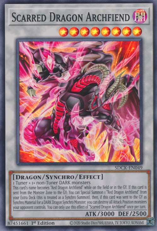 Scarred Dragon Archfiend [SDCK-EN049] Super Rare | Arkham Games and Comics