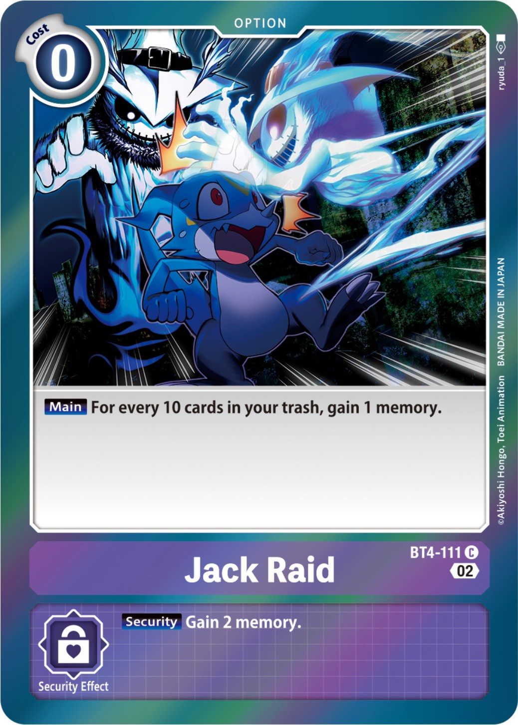 Jack Raid [BT4-111] (Resurgence Booster Reprint) [Resurgence Booster] | Arkham Games and Comics