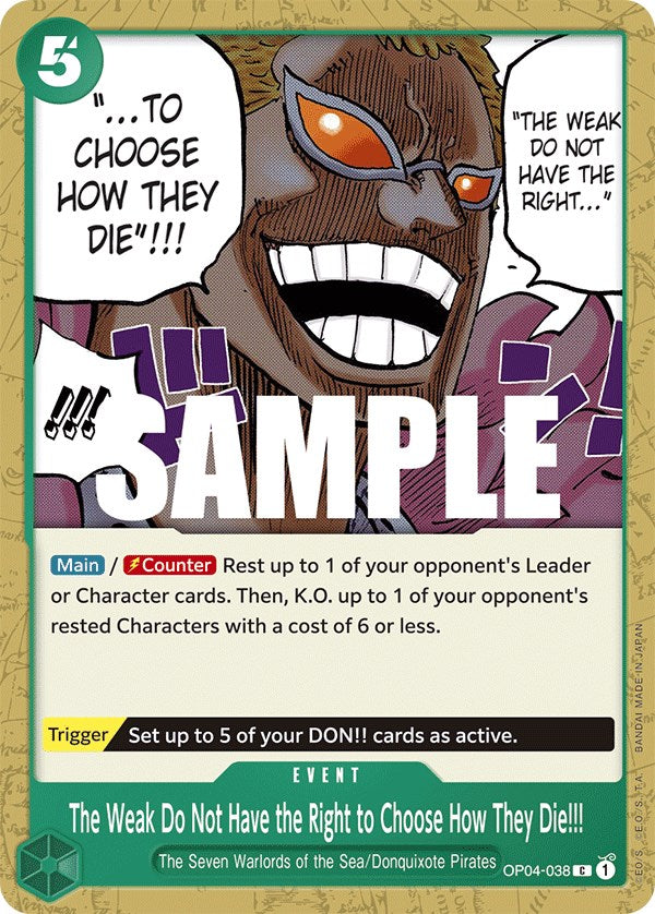 The Weak Do Not Have the Right to Choose How They Die!!! [Kingdoms of Intrigue] | Arkham Games and Comics