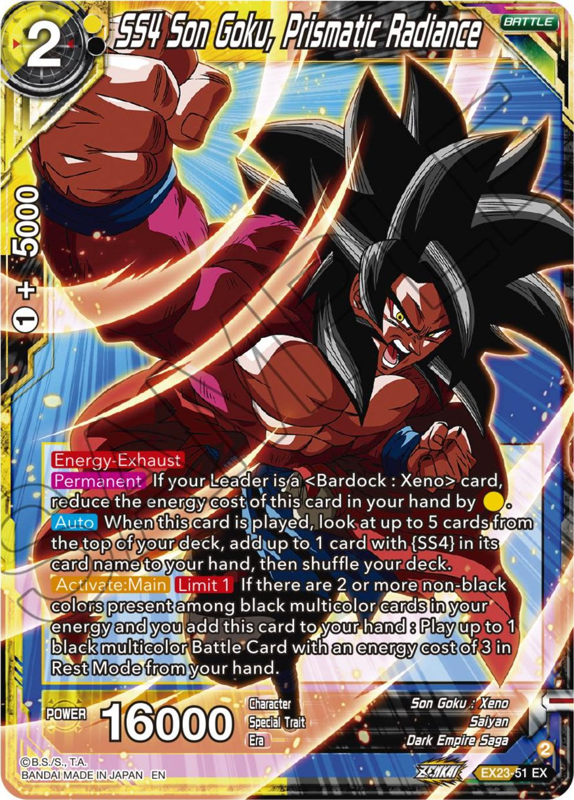 SS4 Son Goku, Prismatic Radiance (EX23-51) [Premium Anniversary Box 2023] | Arkham Games and Comics