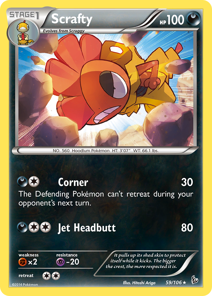 Scrafty (59/106) [XY: Flashfire] | Arkham Games and Comics