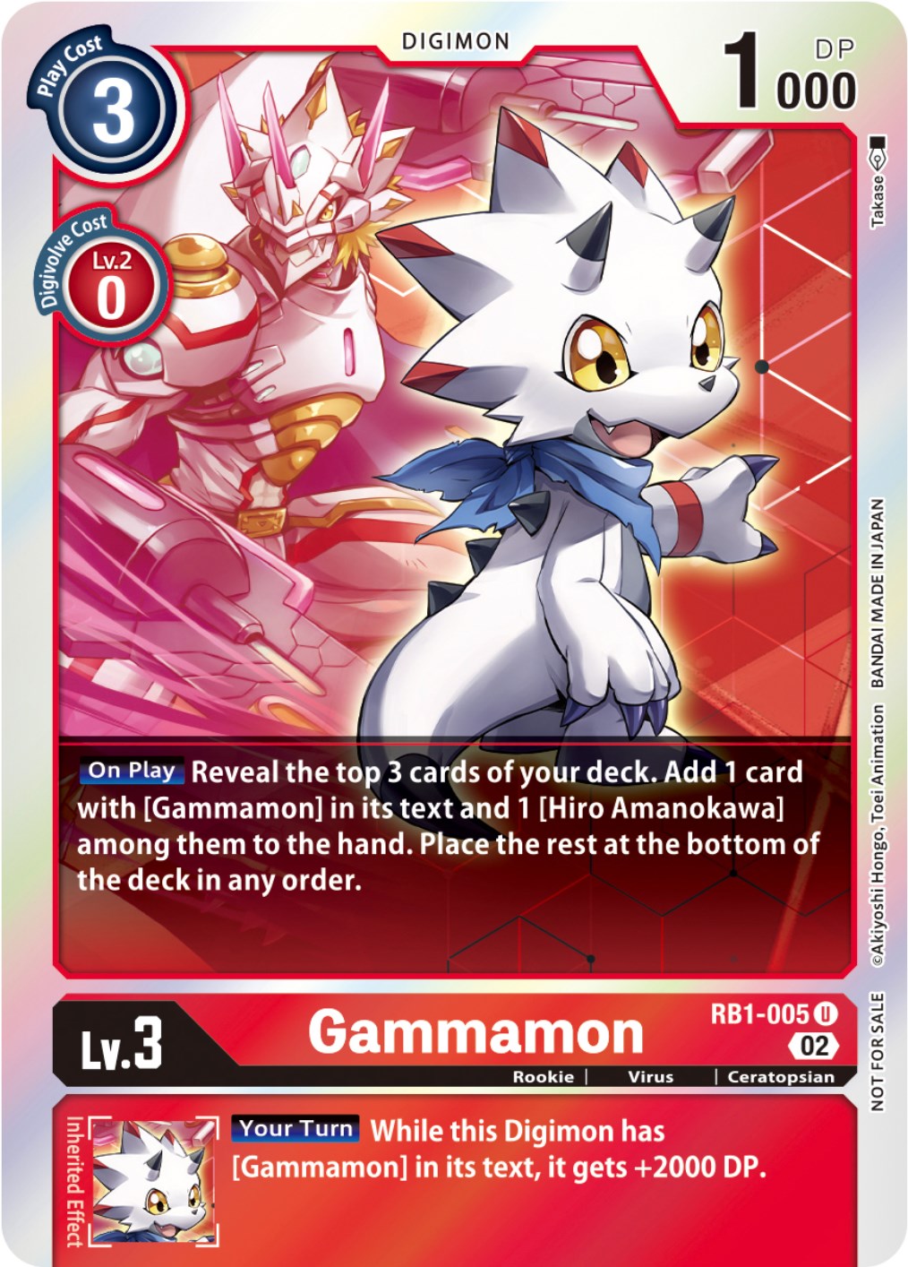 Gammamon [RB1-005] (Box Topper) [Resurgence Booster] | Arkham Games and Comics