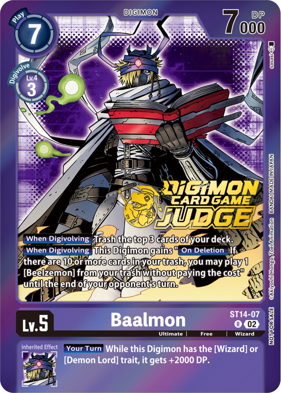 Baalmon [ST14-07] (Judge Pack 4) [Starter Deck: Beelzemon Advanced Deck Set Promos] | Arkham Games and Comics