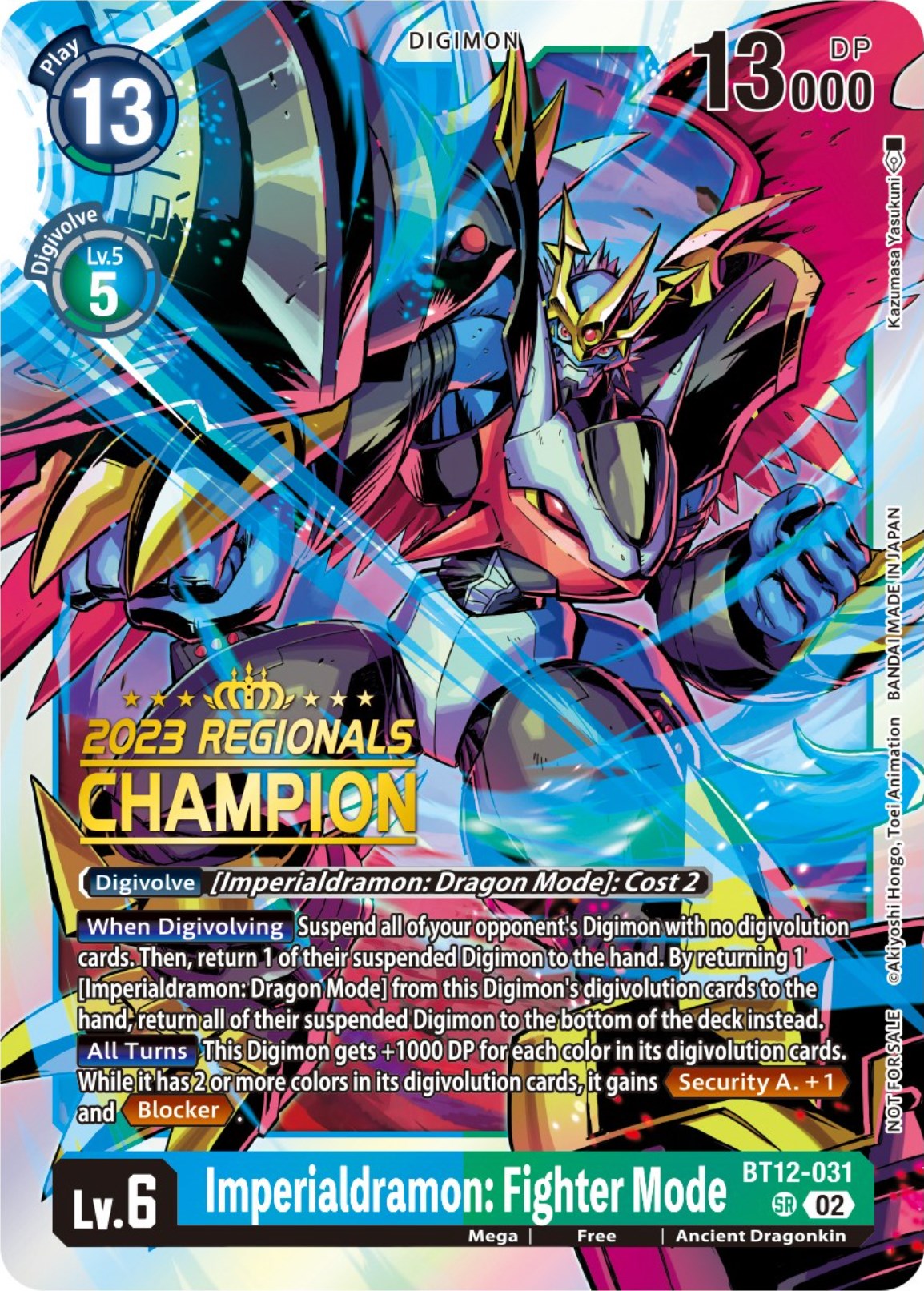 Imperialdramon: Fighter Mode [BT12-031] (2023 Regionals Champion) [Across Time] | Arkham Games and Comics