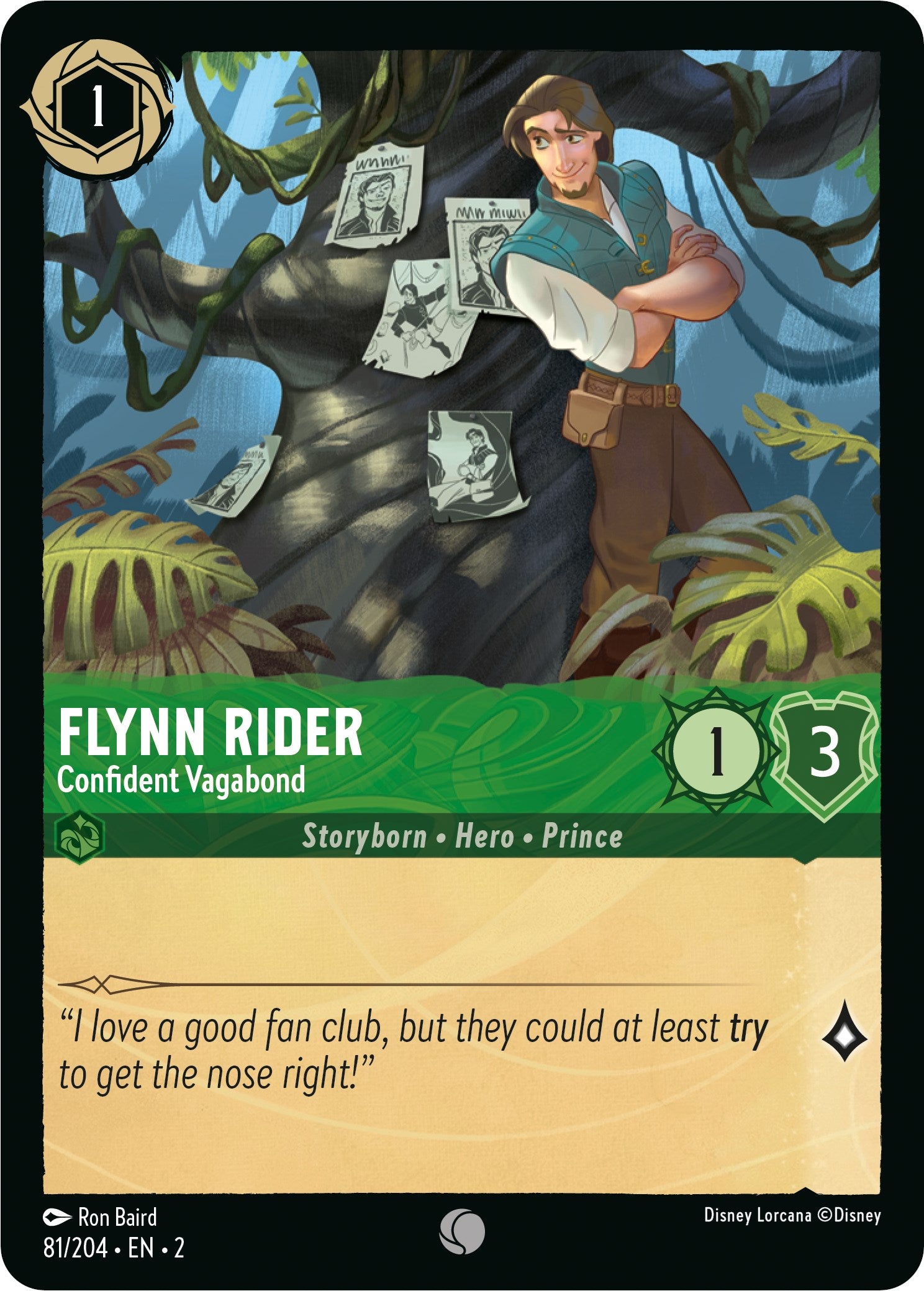Flynn Rider - Confident Vagabond (81/204) [Rise of the Floodborn] | Arkham Games and Comics
