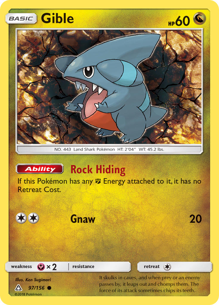 Gible (97/156) [Sun & Moon: Ultra Prism] | Arkham Games and Comics
