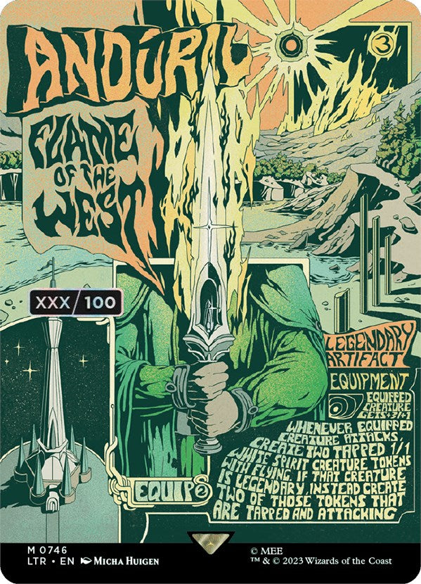 Anduril, Flame of the West (Borderless Poster) (Serialized) [The Lord of the Rings: Tales of Middle-Earth] | Arkham Games and Comics