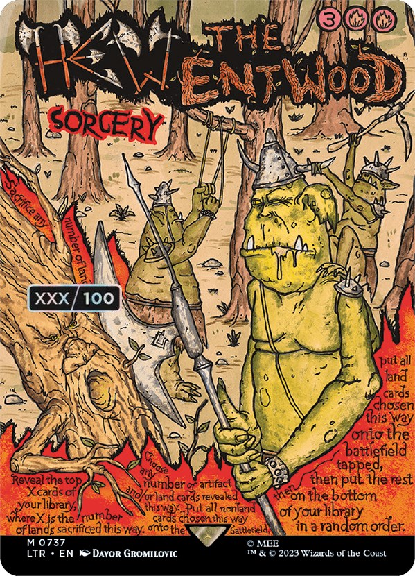 Hew the Entwood (Borderless Poster) (Serialized) [The Lord of the Rings: Tales of Middle-Earth] | Arkham Games and Comics