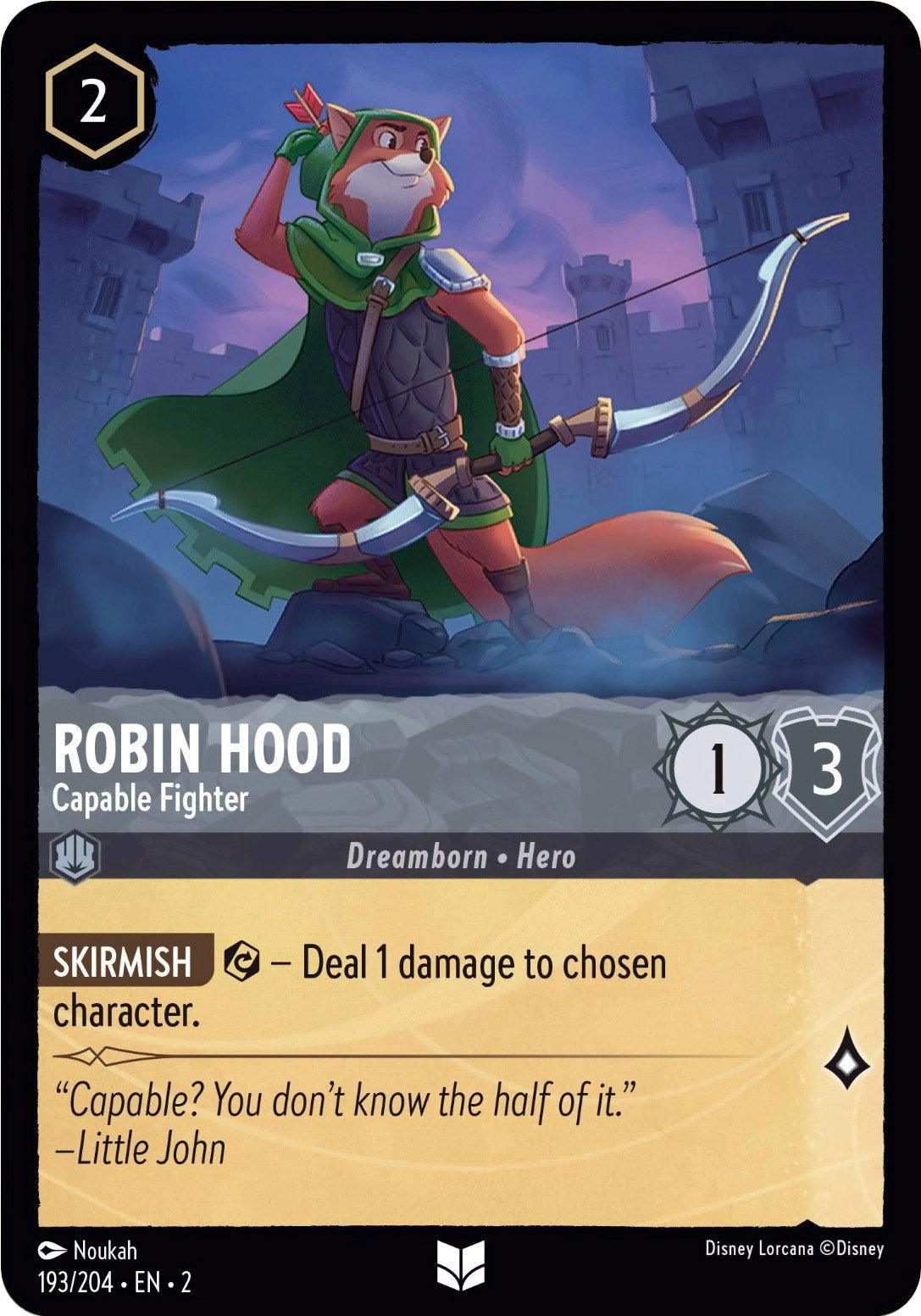Robin Hood - Capable Fighter (193/204) [Rise of the Floodborn] | Arkham Games and Comics