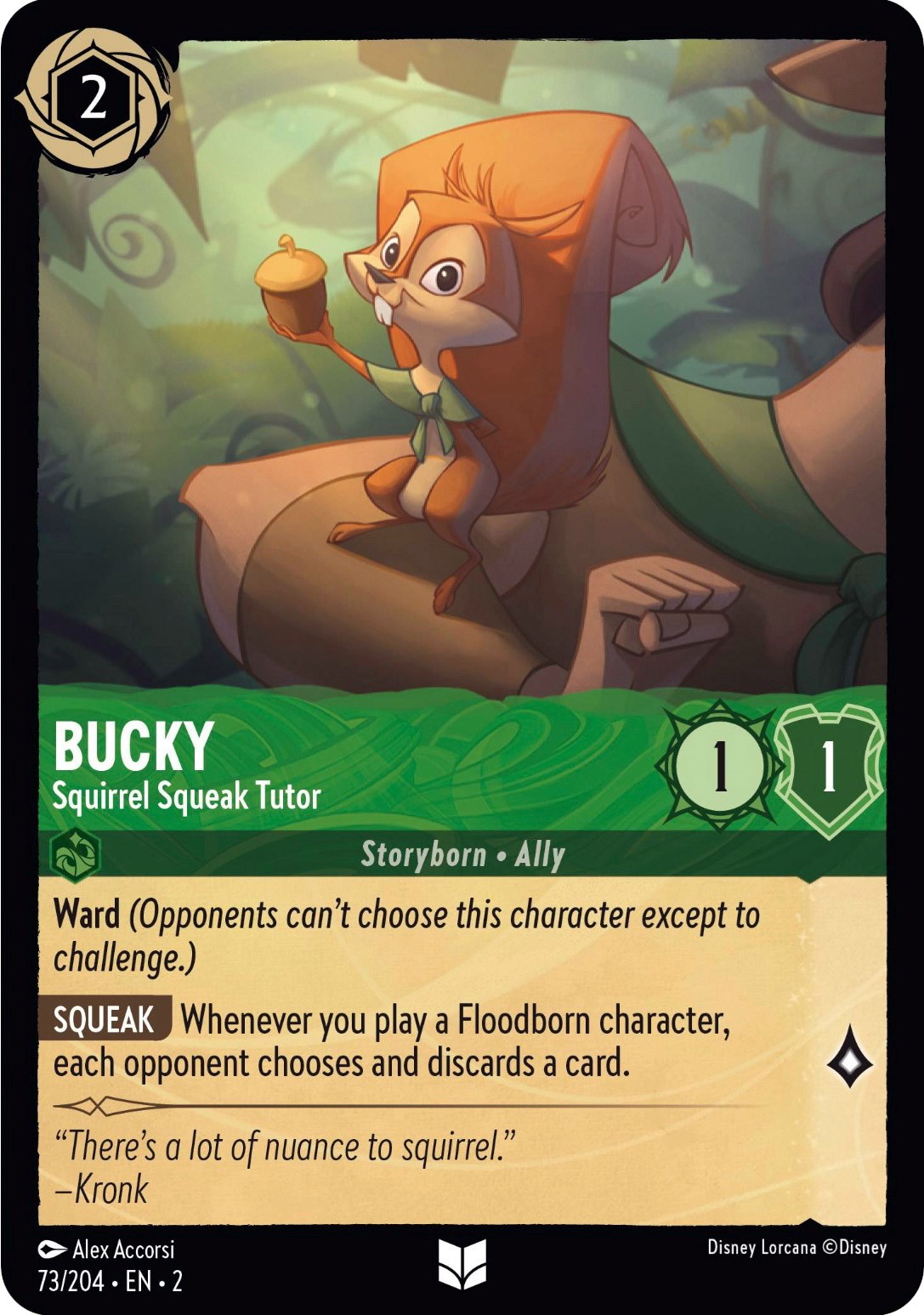 Bucky - Squirrel Squeak Tutor (73/204) [Rise of the Floodborn] | Arkham Games and Comics