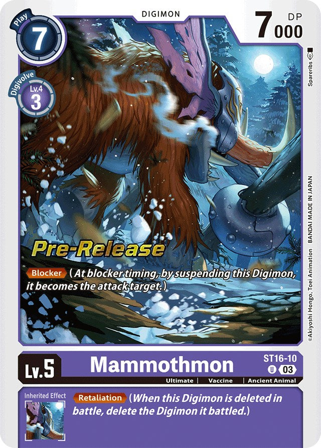 Mammothmon [ST16-10] [Starter Deck: Wolf of Friendship Pre-Release Cards] | Arkham Games and Comics