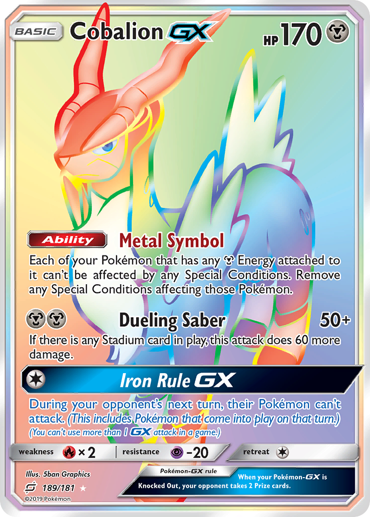 Cobalion GX (189/181) [Sun & Moon: Team Up] | Arkham Games and Comics