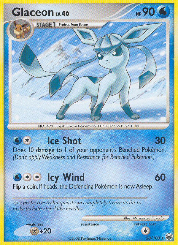 Glaceon (20/100) [Diamond & Pearl: Majestic Dawn] | Arkham Games and Comics