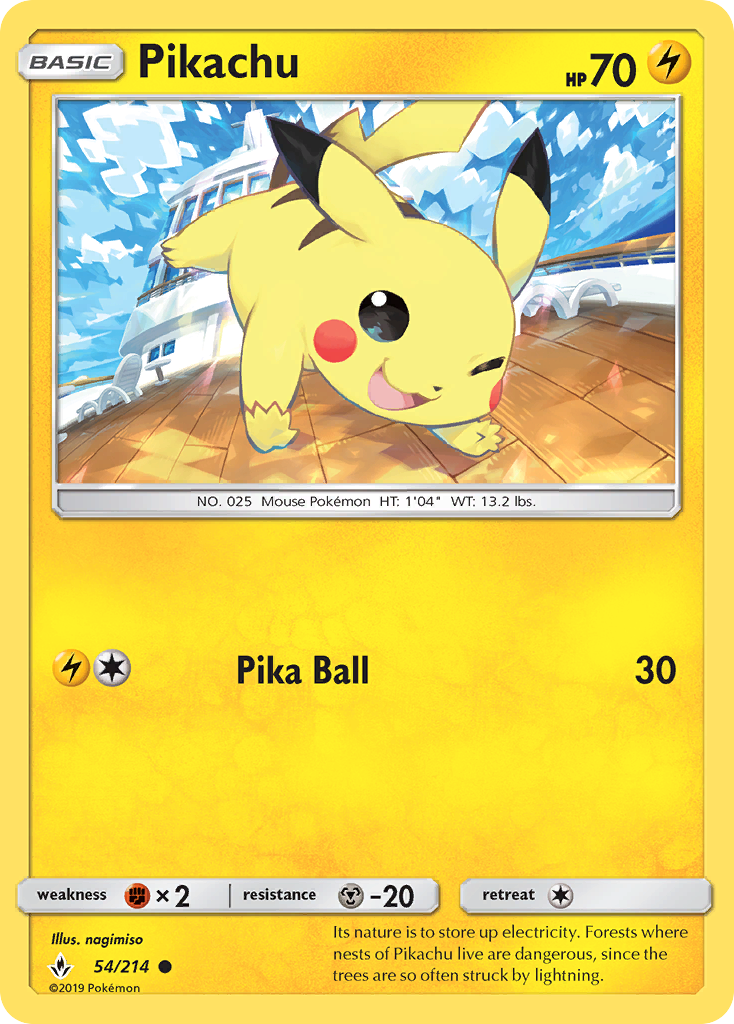 Pikachu (54/214) [Sun & Moon: Unbroken Bonds] | Arkham Games and Comics