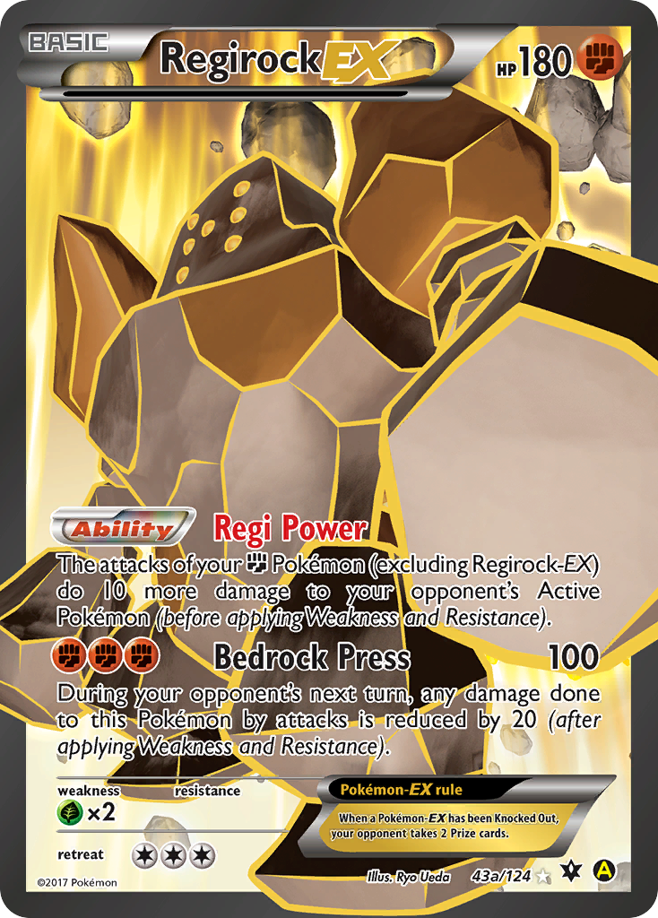 Regirock EX (43a/124) [Alternate Art Promos] | Arkham Games and Comics